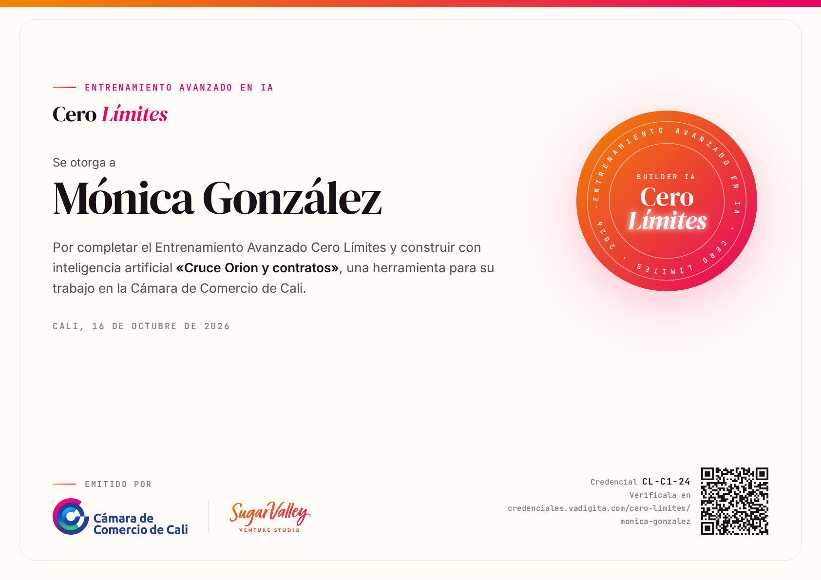 Diploma de Mónica González